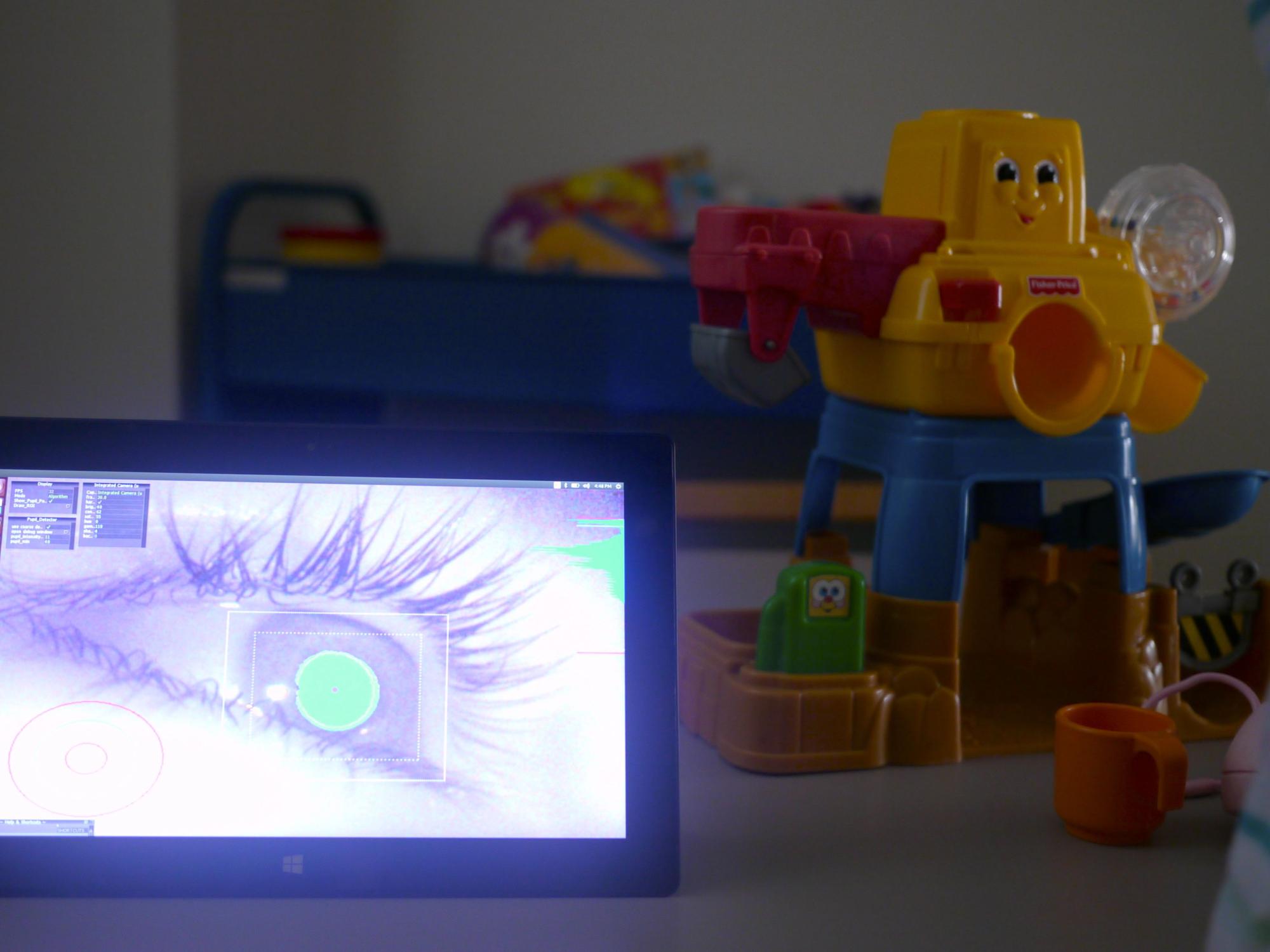Eye-tracking information on a tablet