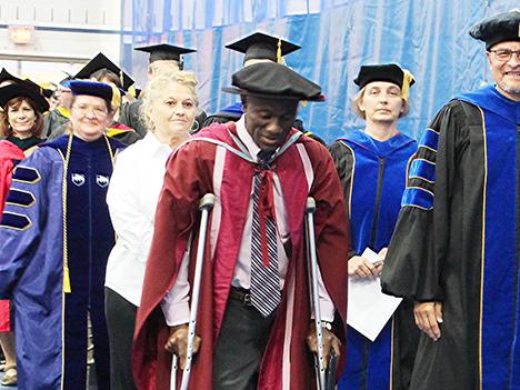 Penn State Mont Alto faculty process during the Convocation Ceremony.