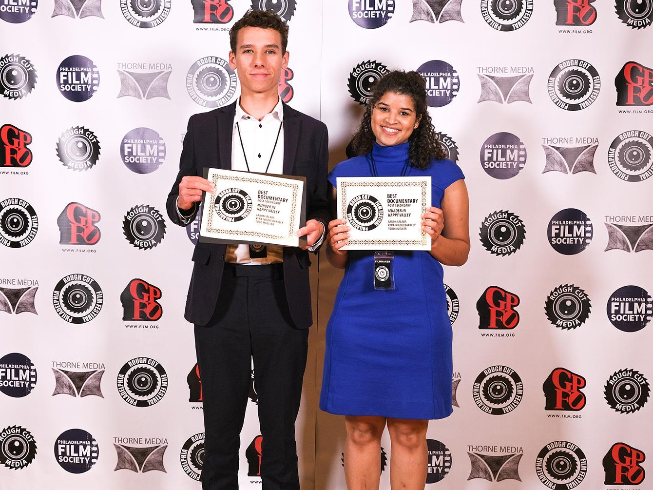 Film majors accept award