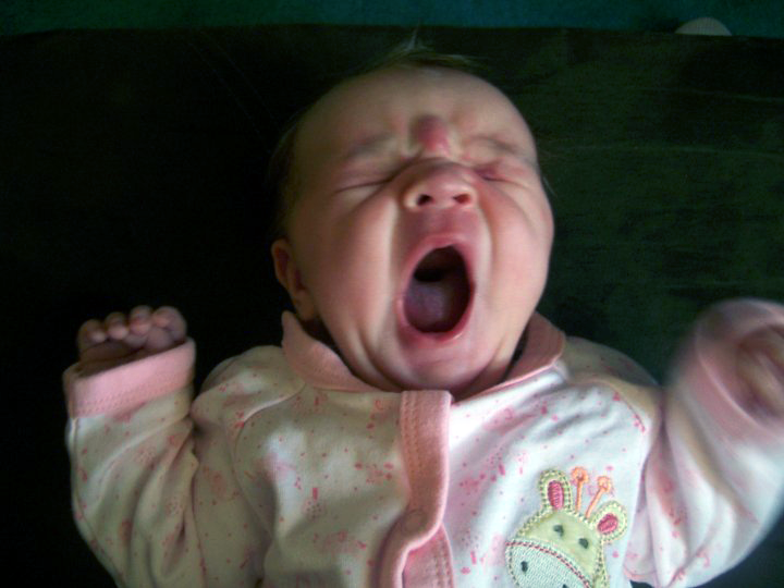 an infant crying