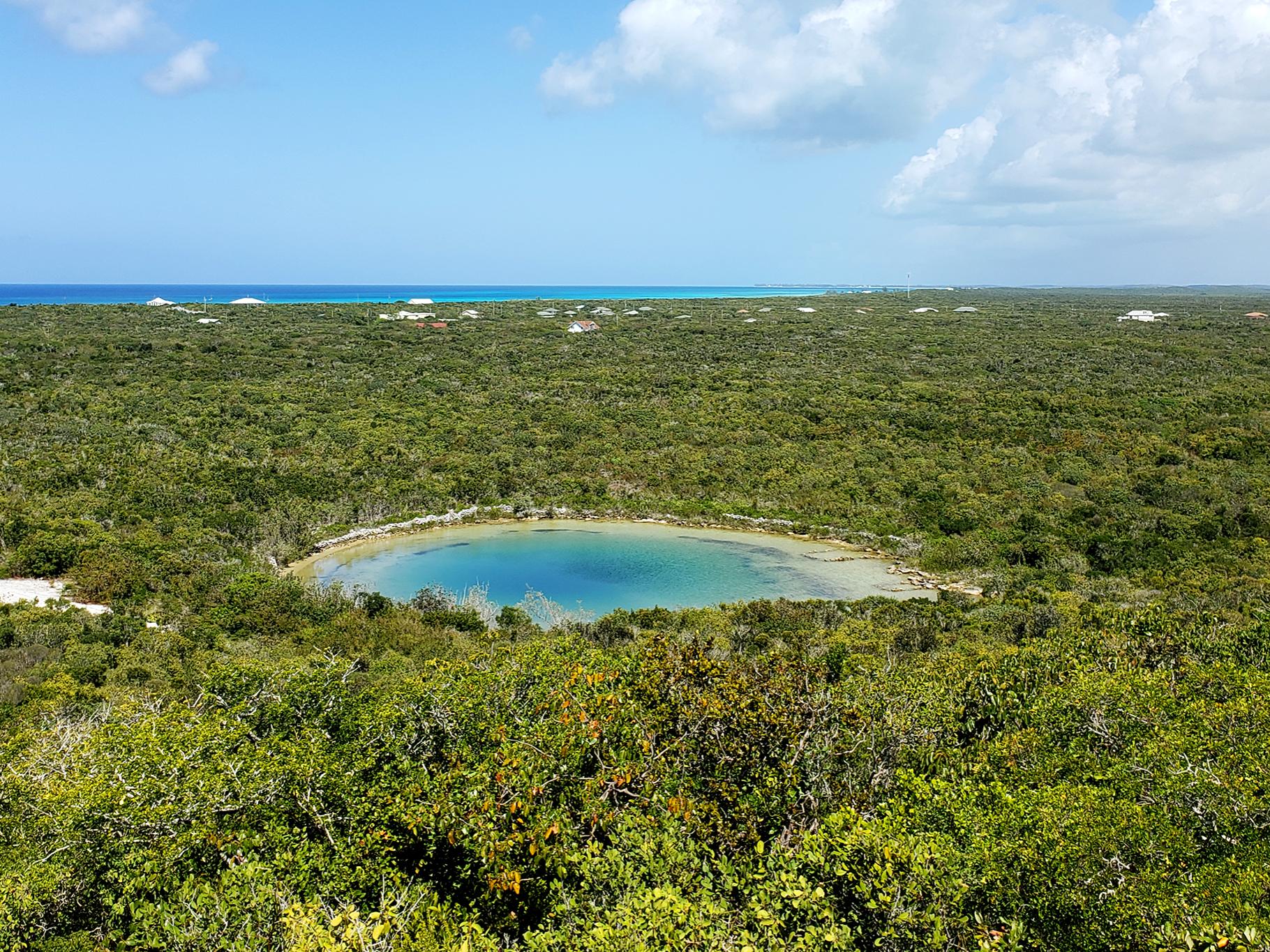 Students studied the science behind the land and water of San Salvador, an island district of the Bahamas.