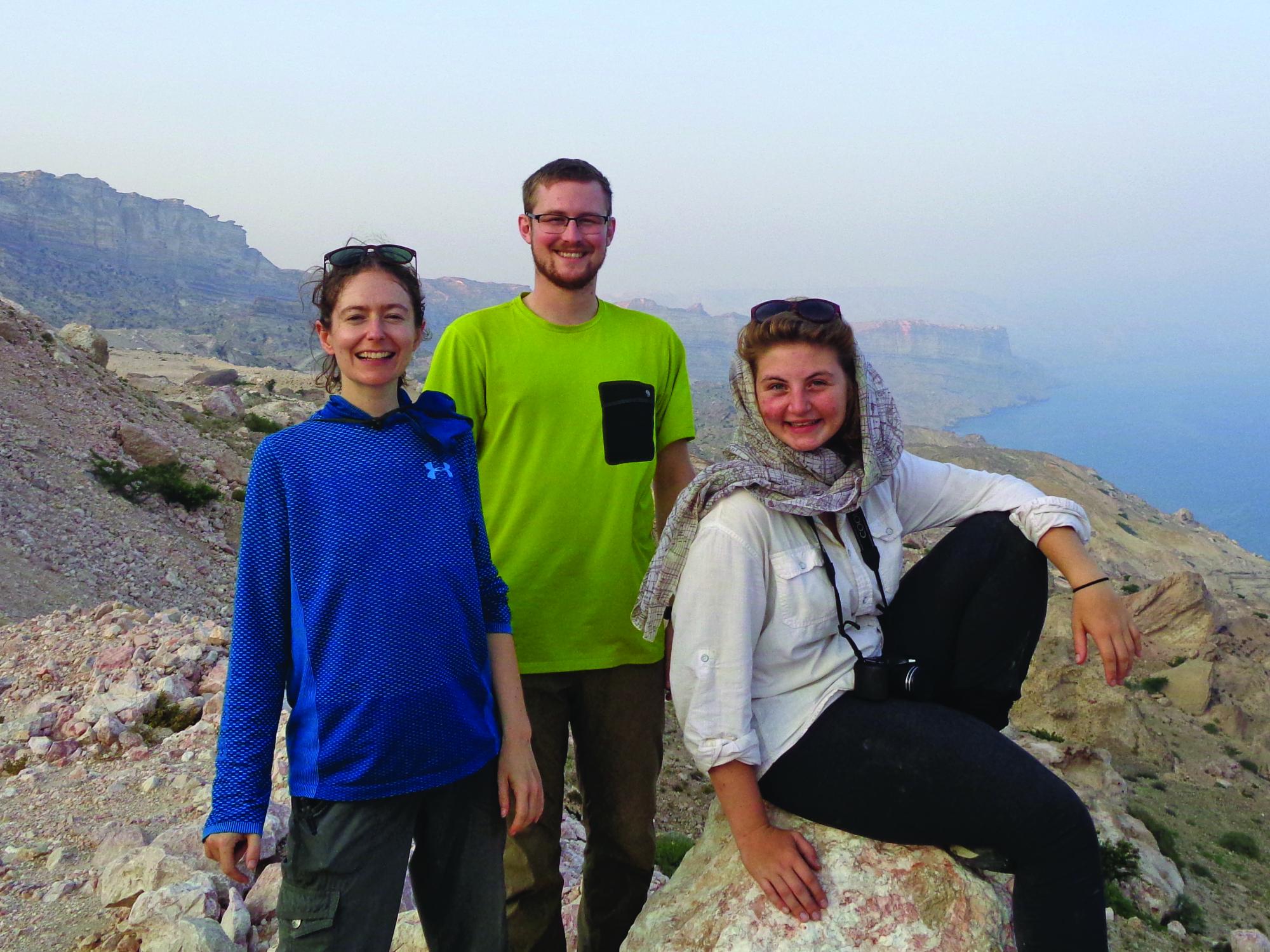 Sarah Ivory, Troy Ferland and Annalee Sekulic in Oman