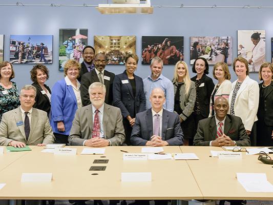 Administrators at articulation signing