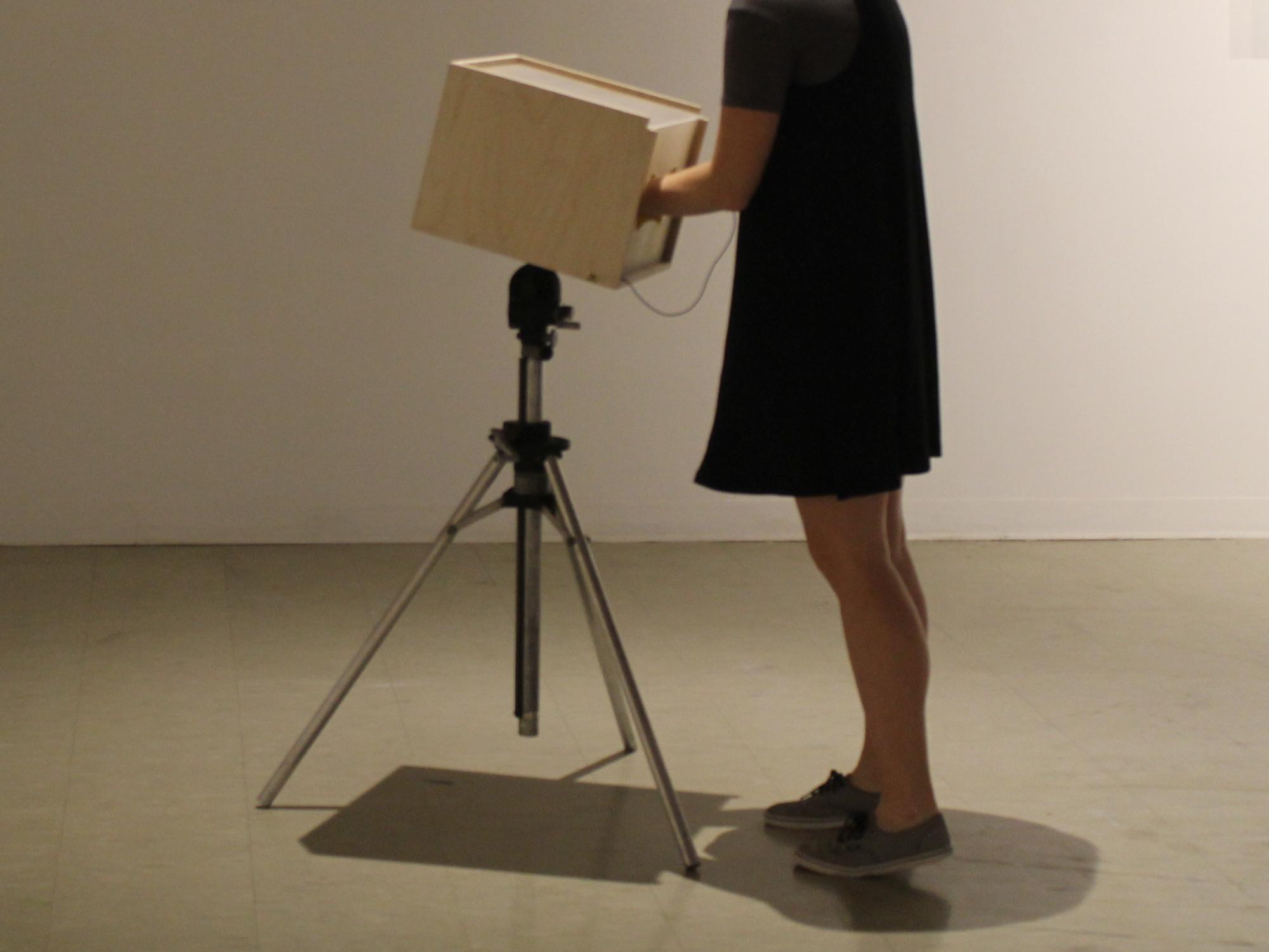 Penelope Van Grinesven demonstrates her project. 