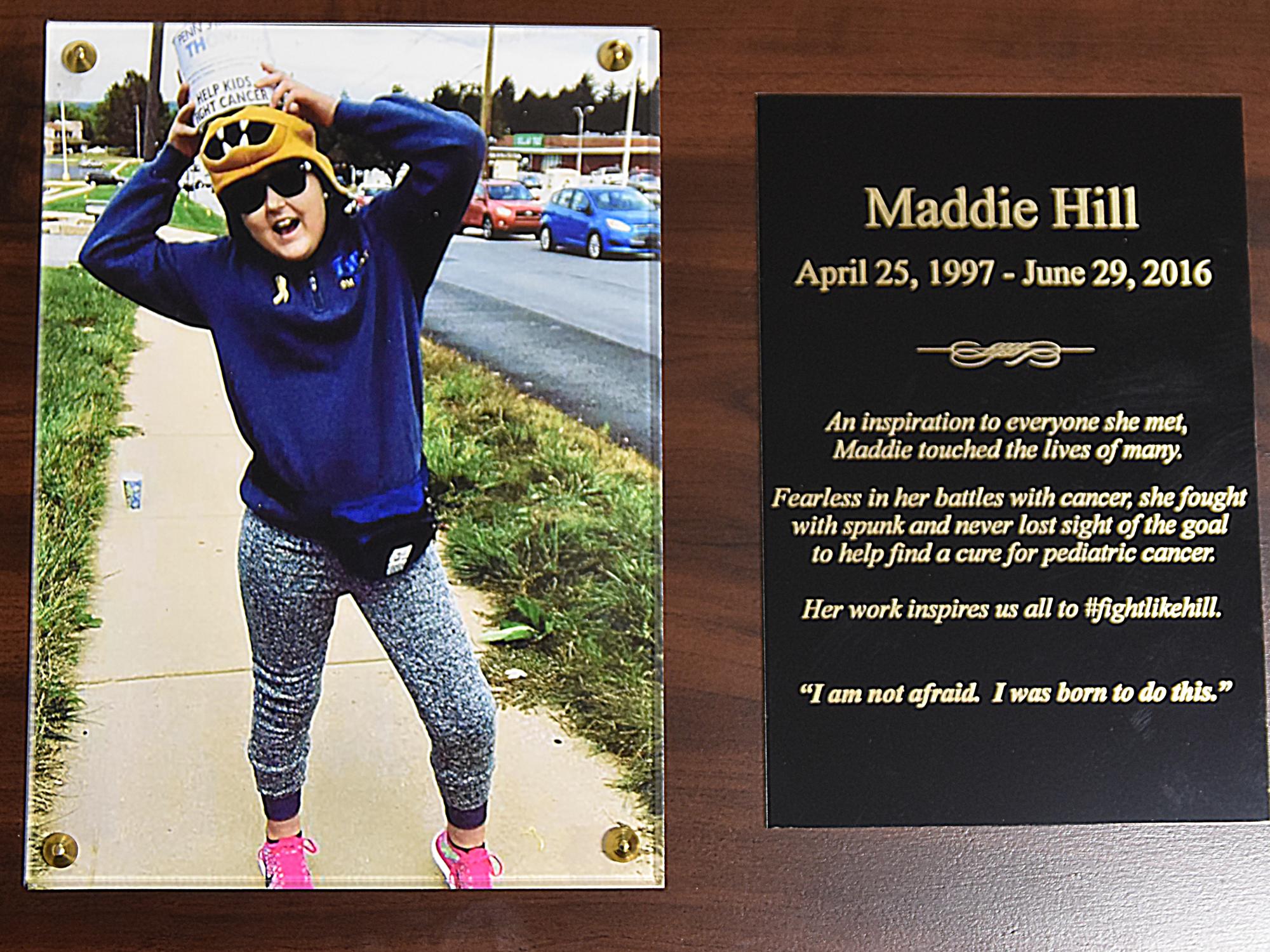 Maddie Hill Plaque