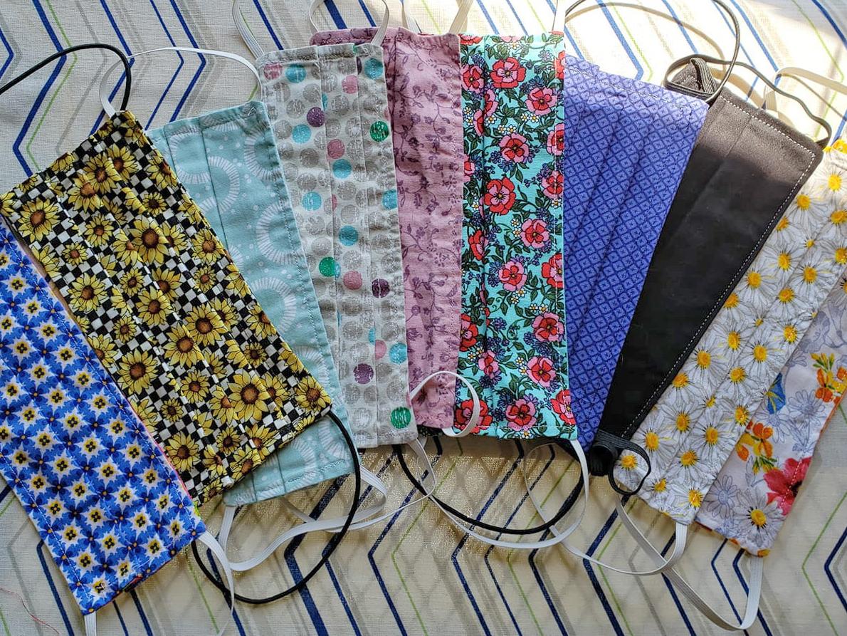 several cloth masks