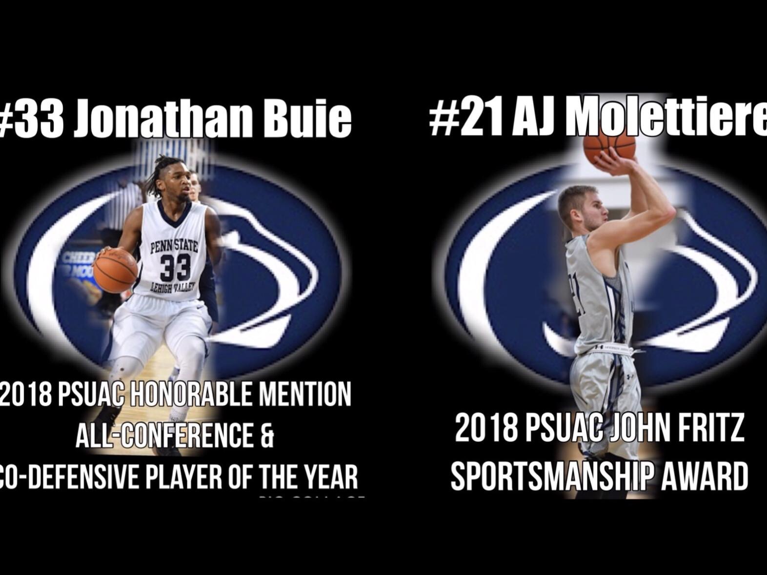 Two men's players honored by PSUAC