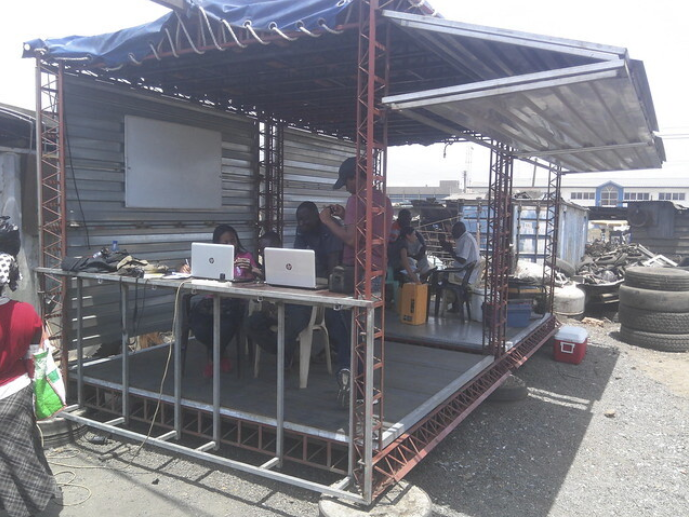 Completed module in the scrapyard
