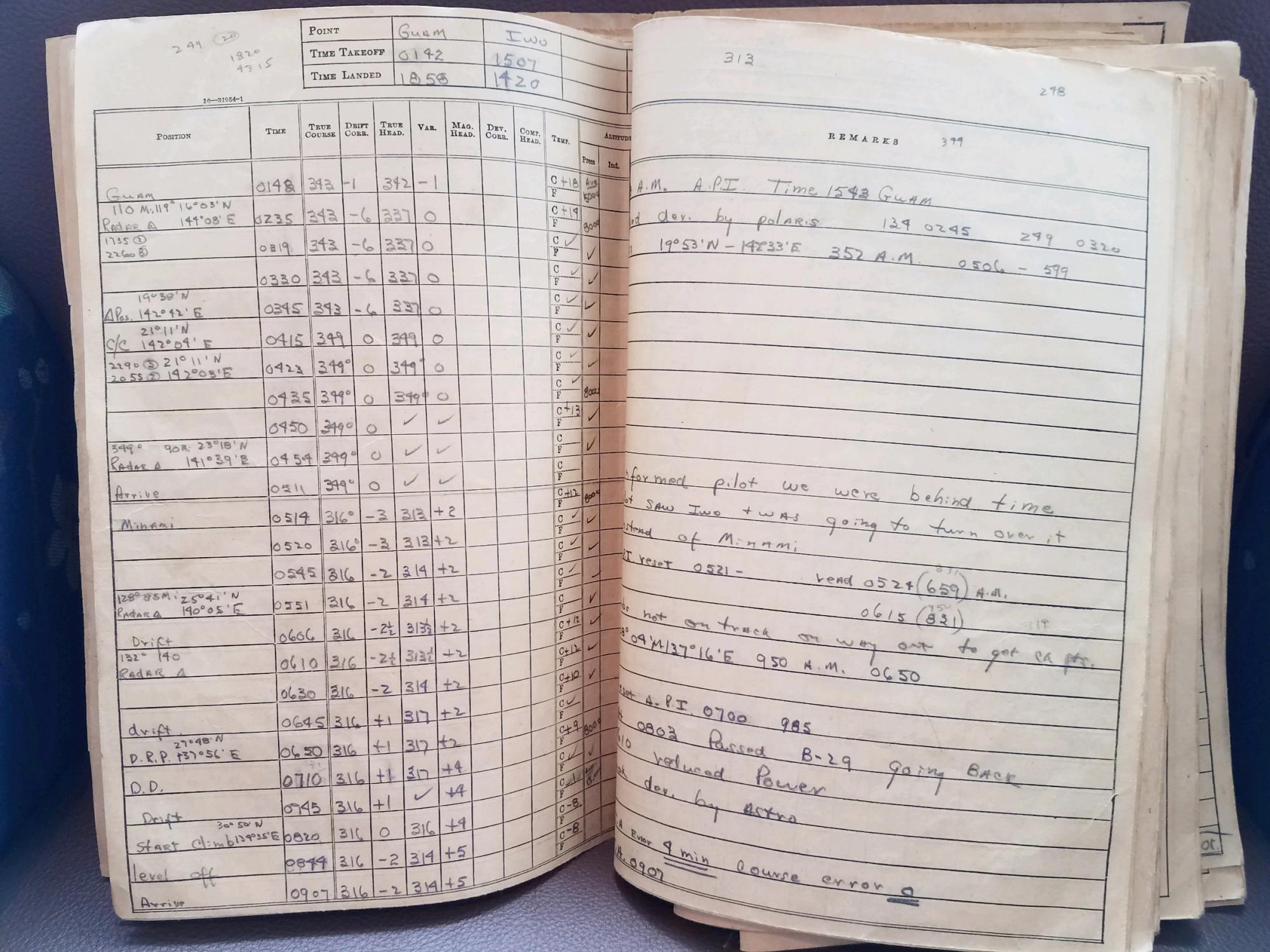 Writing in navigator log