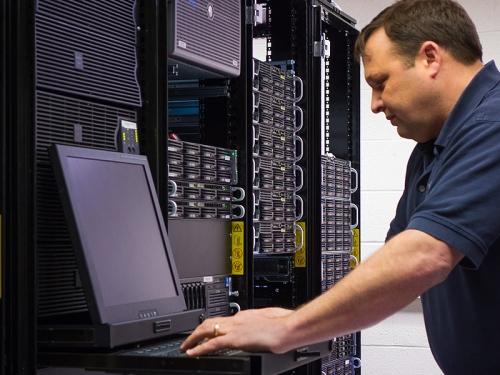 Chuck Pavloski in server room