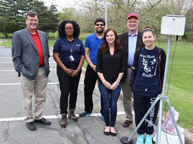 student and faculty who worked on project