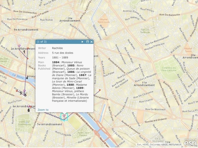Screenshot of a French GIS Map