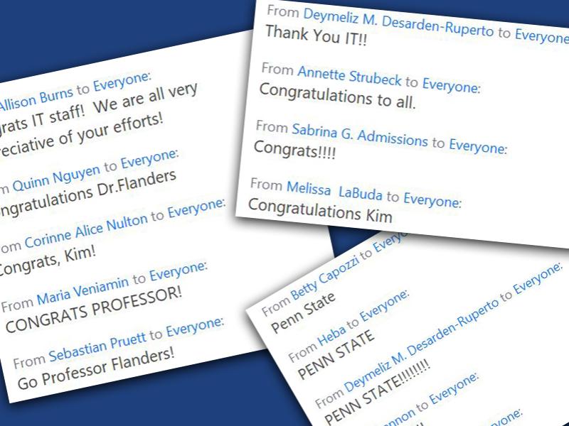 more congratulatory messages sent remotely