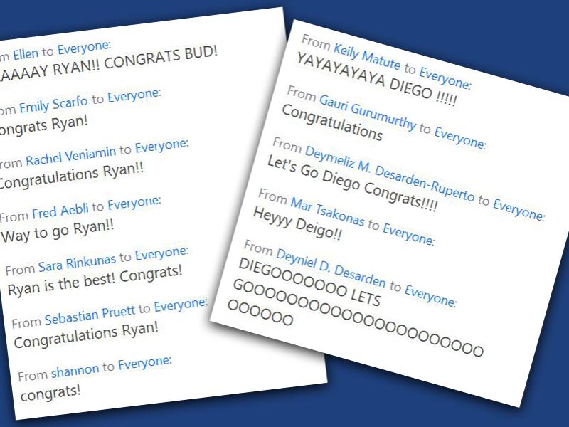 more congratulatory messages