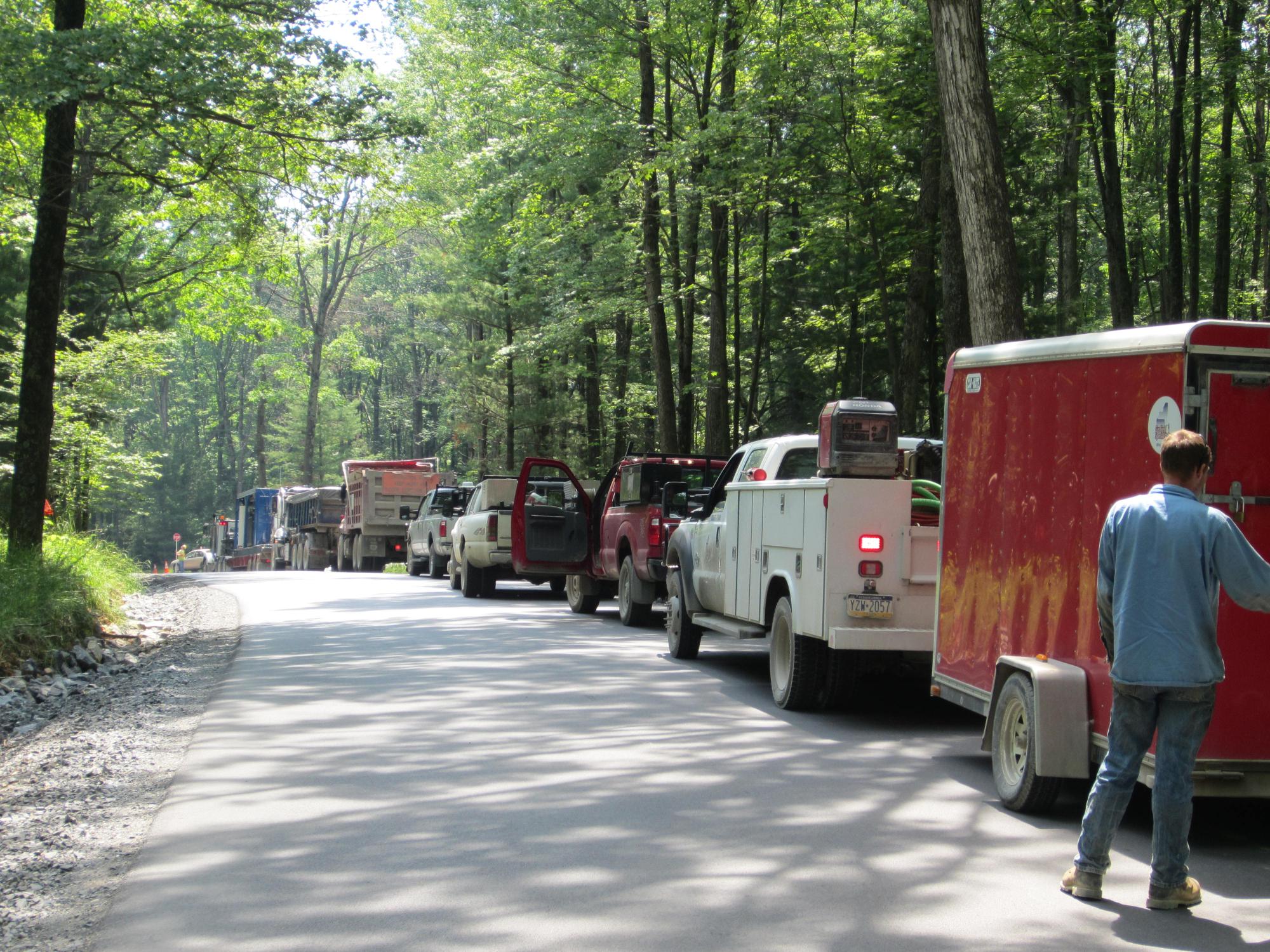 shale access road
