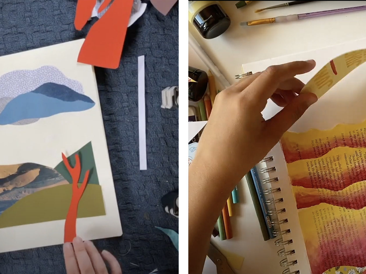 Stills from the Palmer Museum of Art's popular Museum Sketchbook Series videos