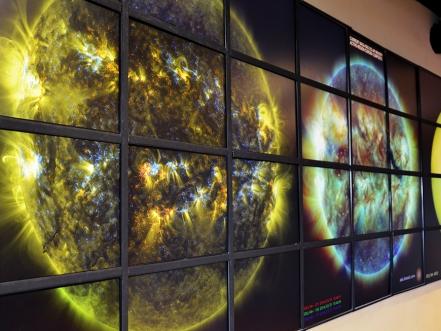 Solar imagery on the digital map wall