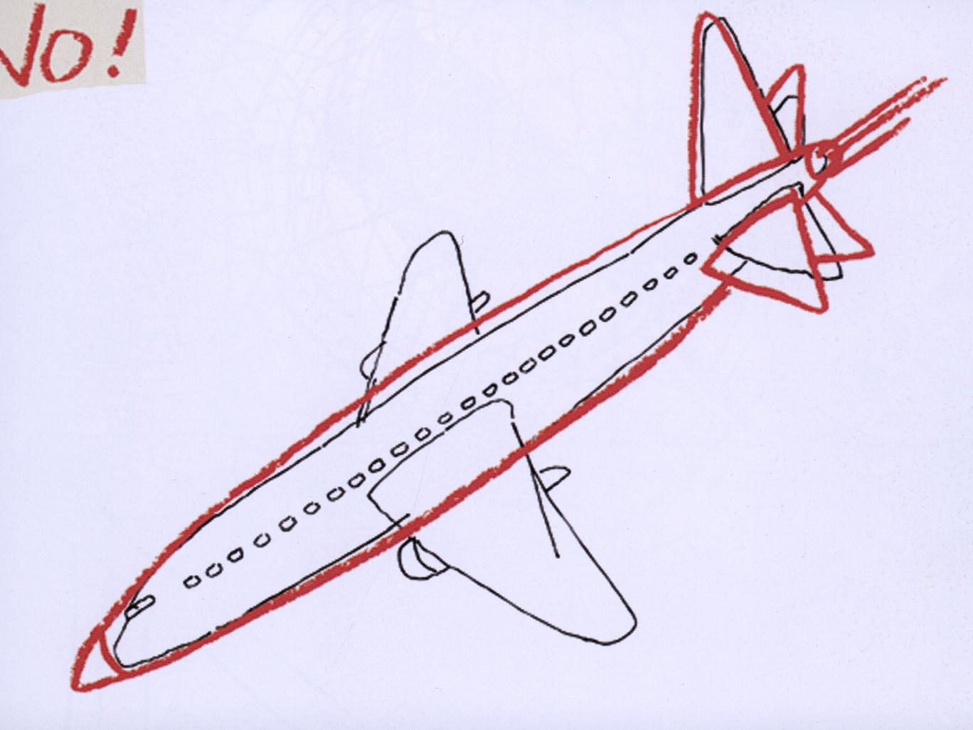 Lanny Sommese, "No!," 2001, inkjet print. Collection of the artist.