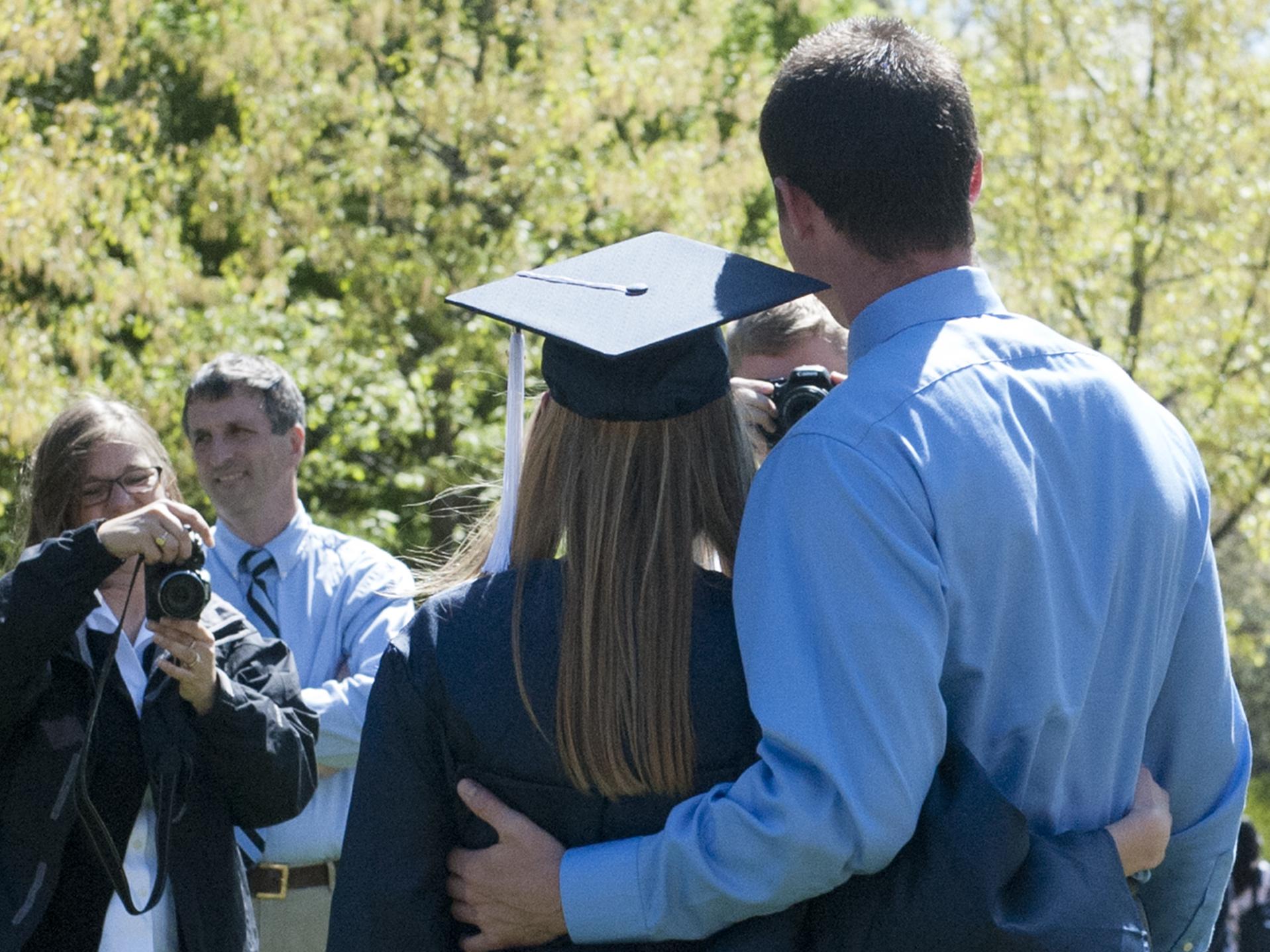 Penn State graduate posing for photo