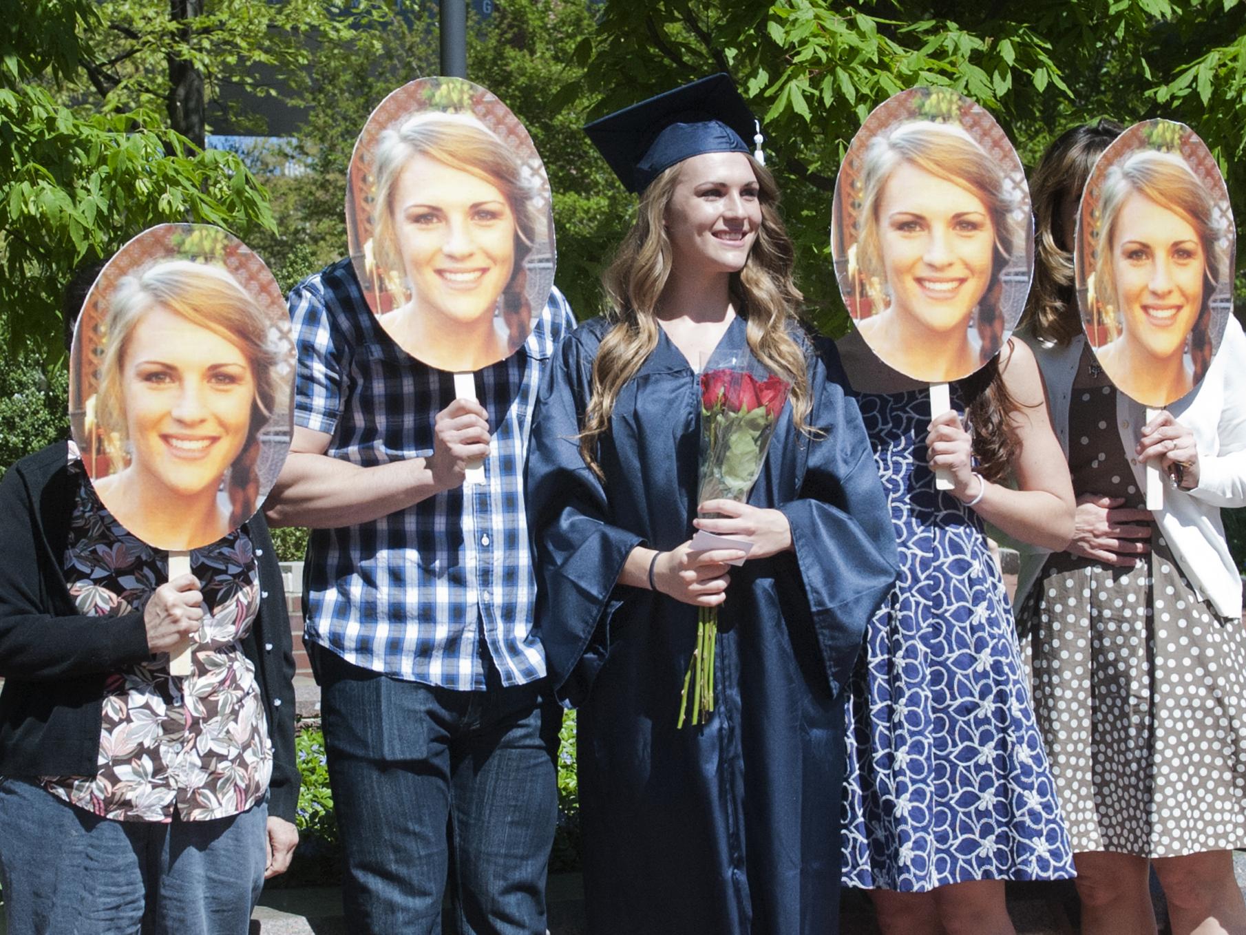 Penn State graduate with her family 