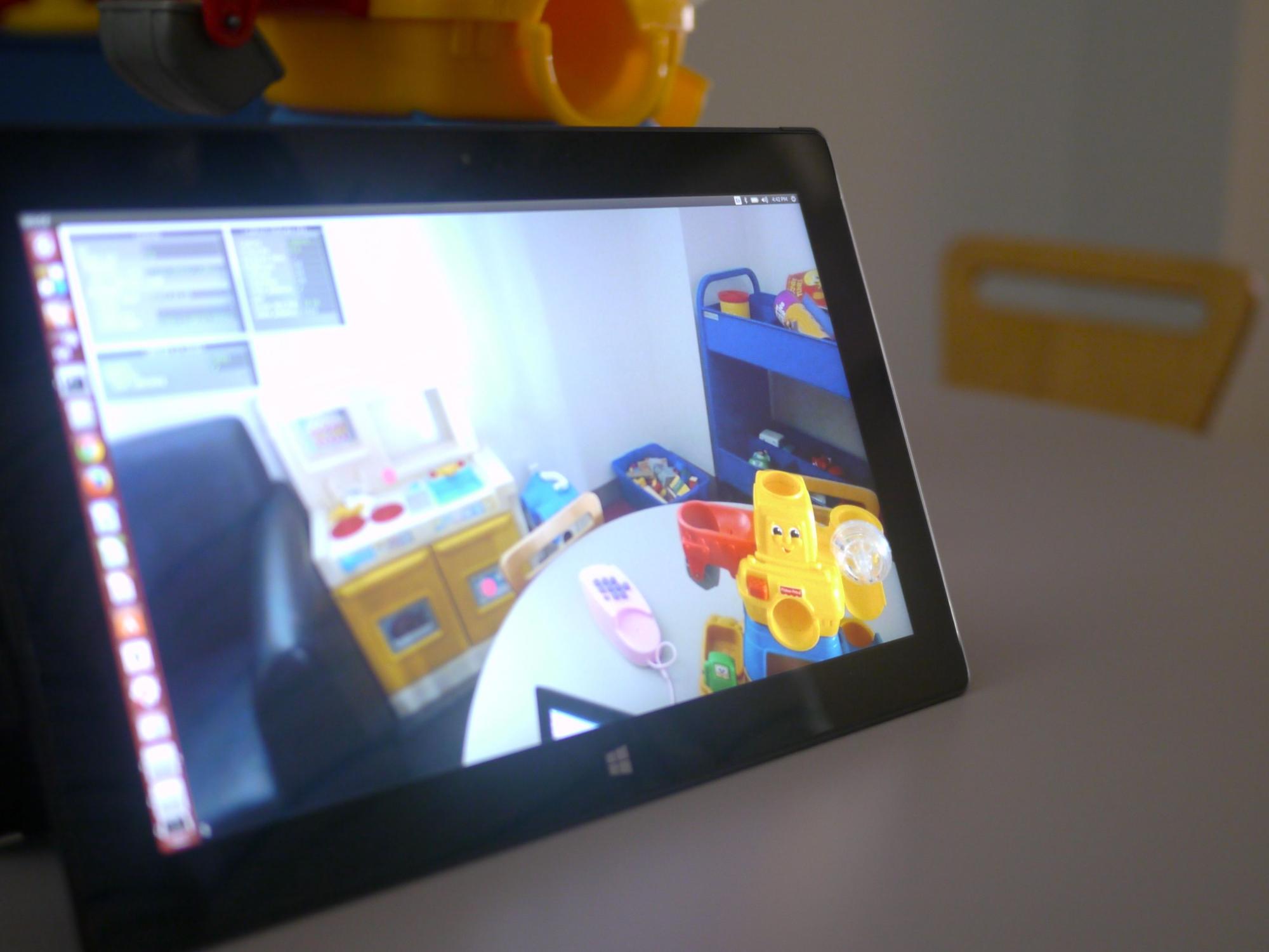 Eye-tracking information on a tablet