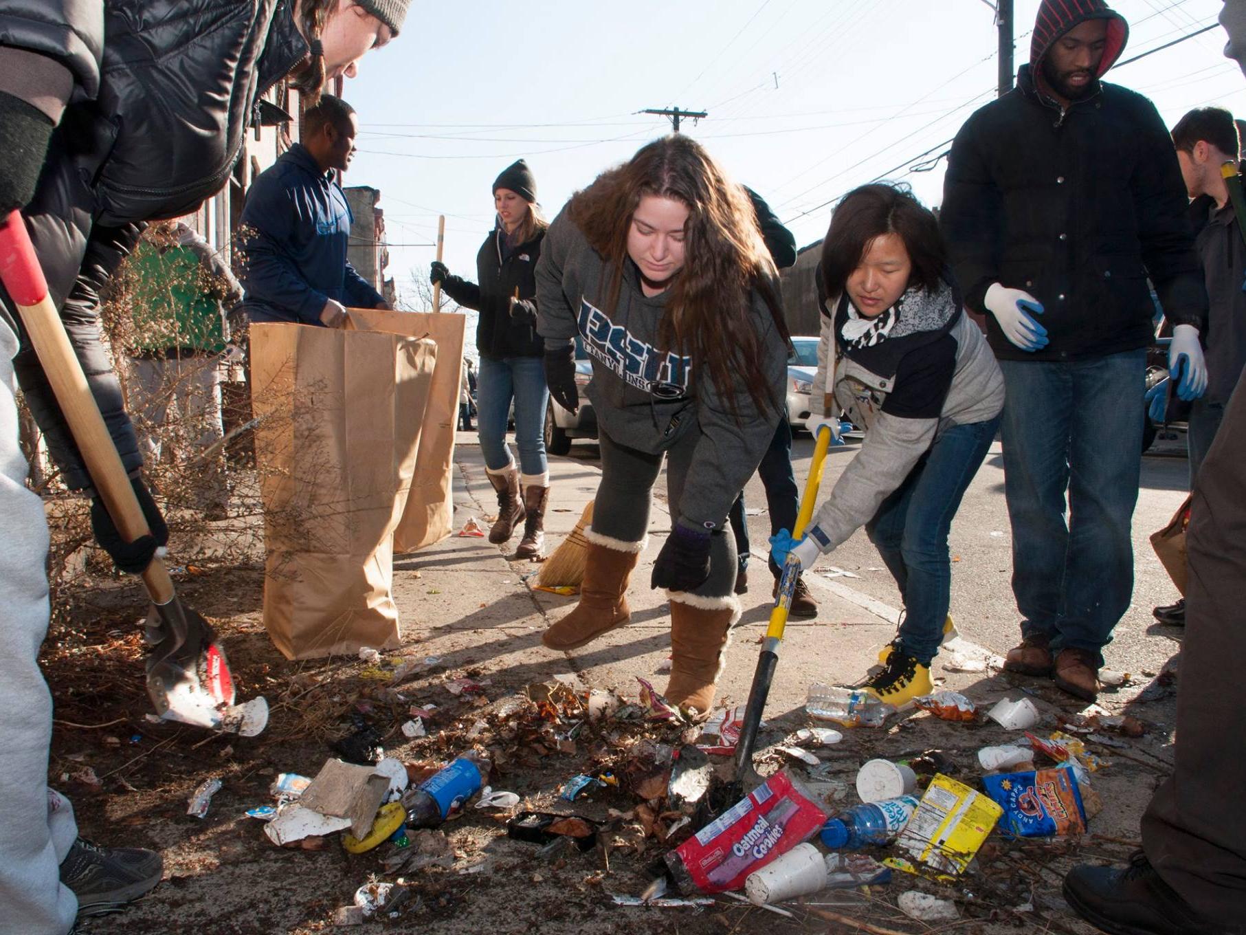 Day of service trash