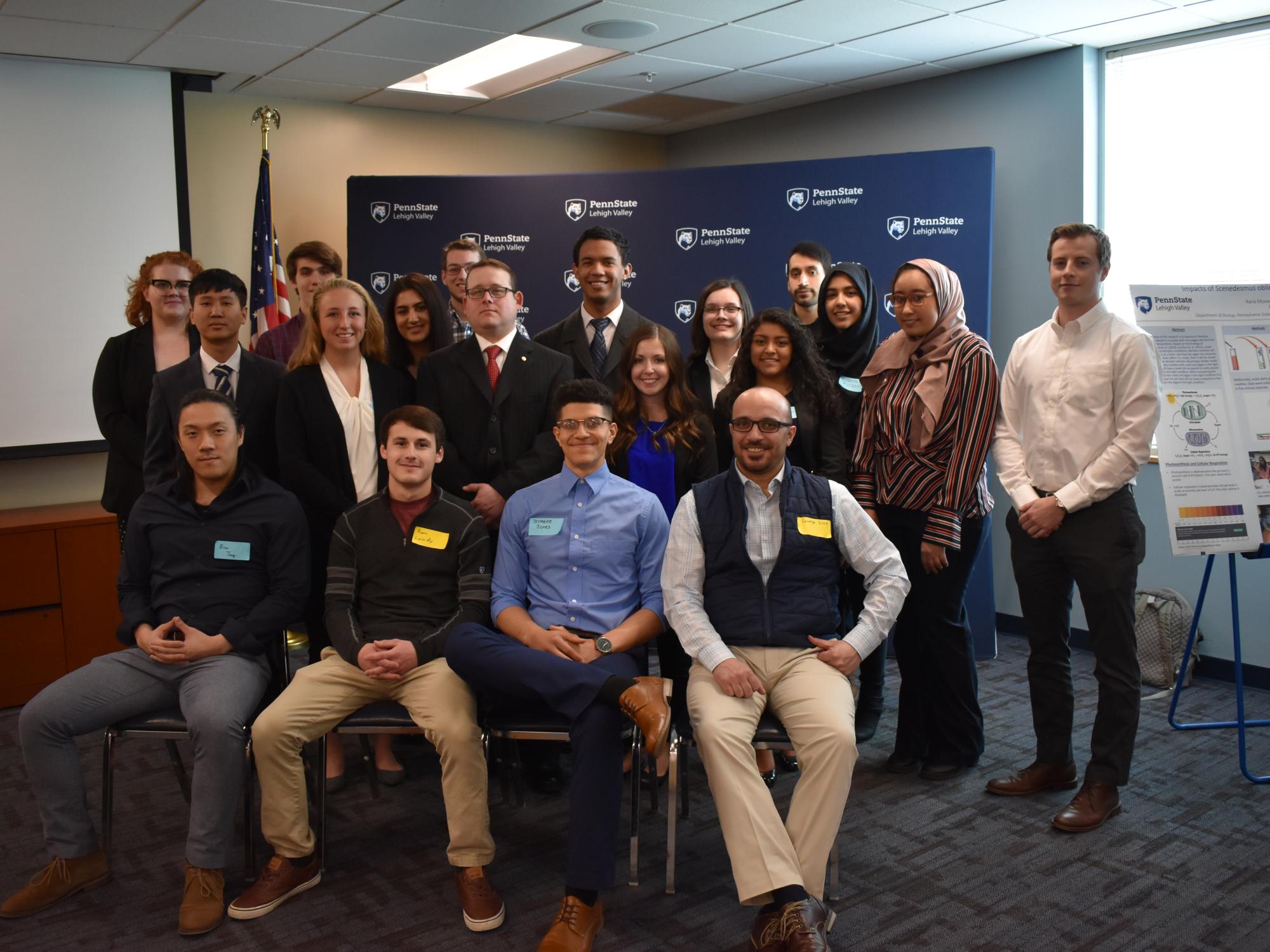 group of students who participated in research symposium