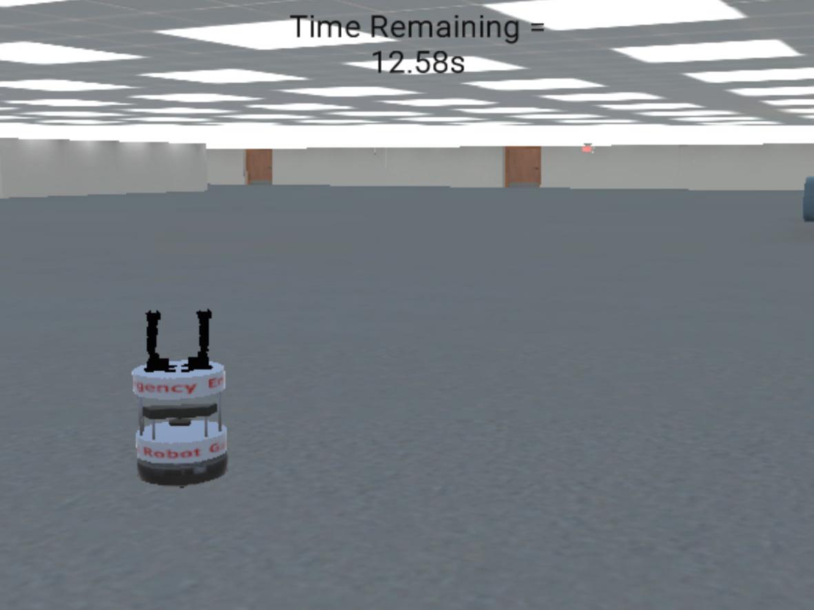 Simulation of a robot-guided emergency evacuation