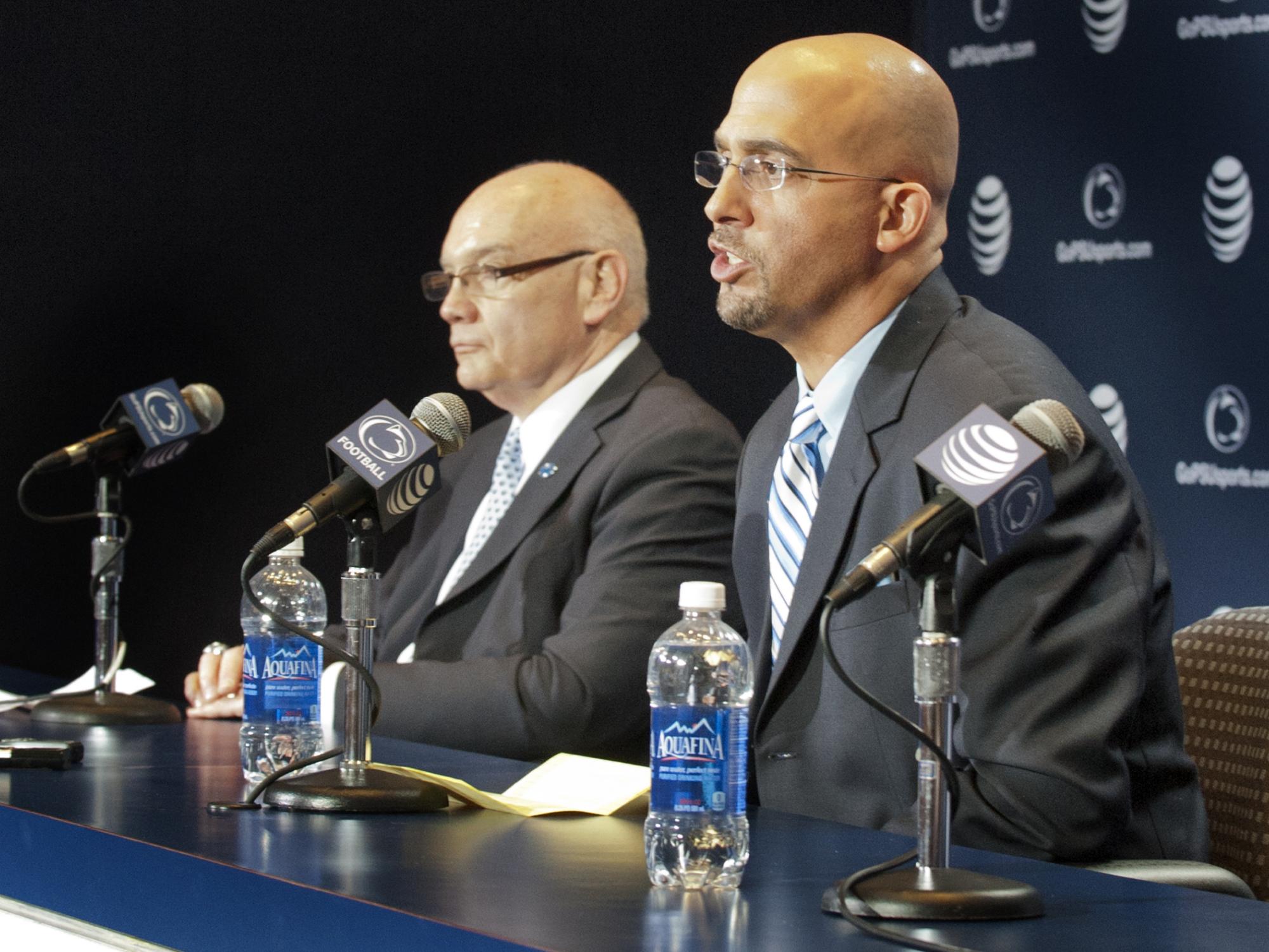 JamesFranklin-pressconf-with Joyner