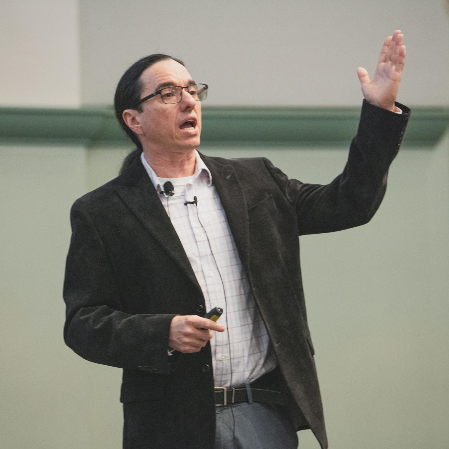 Marcos Rigol gestures while speaking