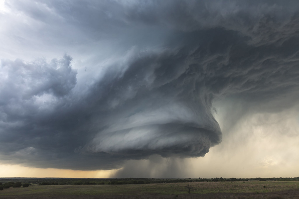 A supercell thunderstorm 