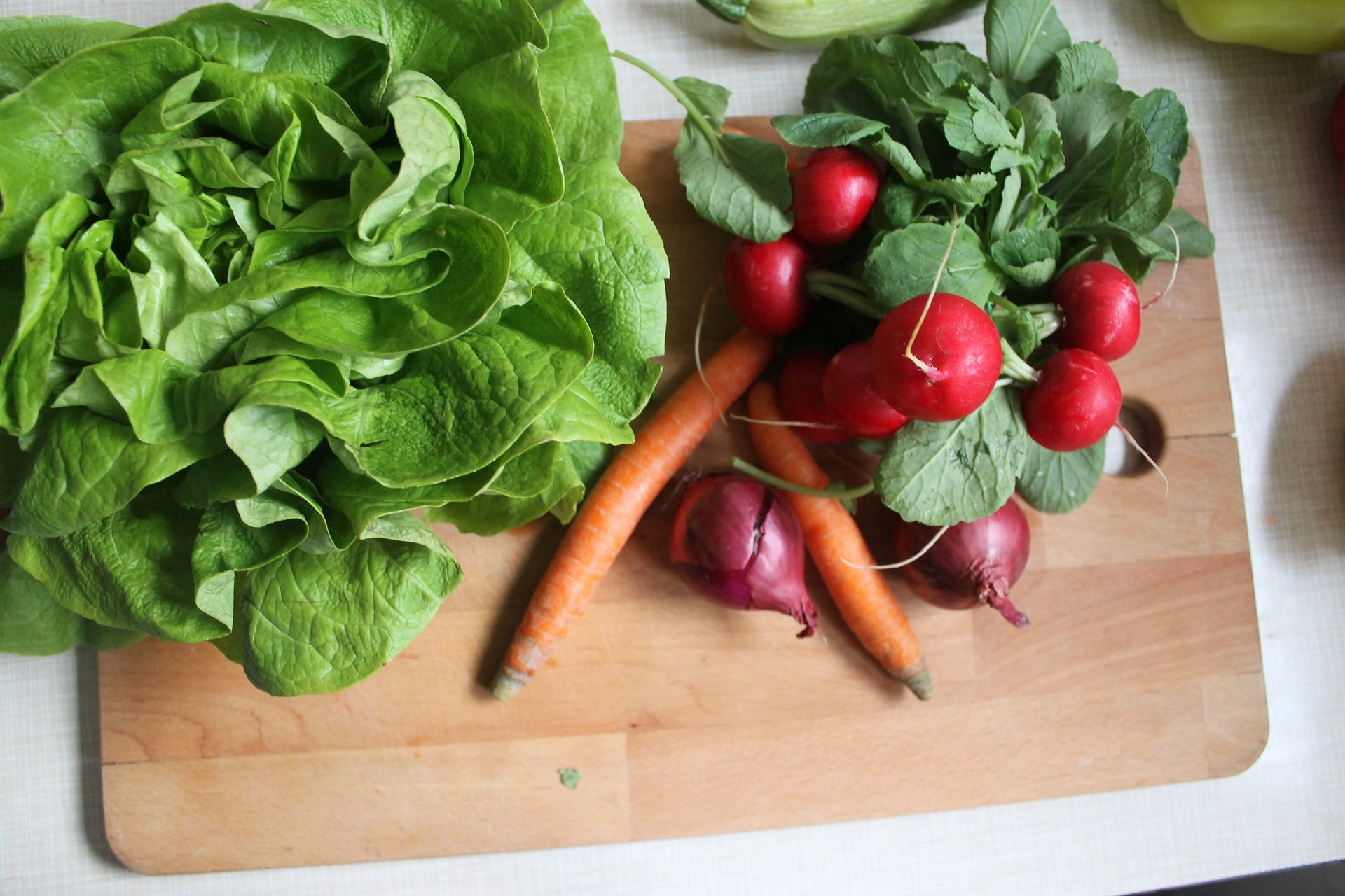 Vegetables on cutting board