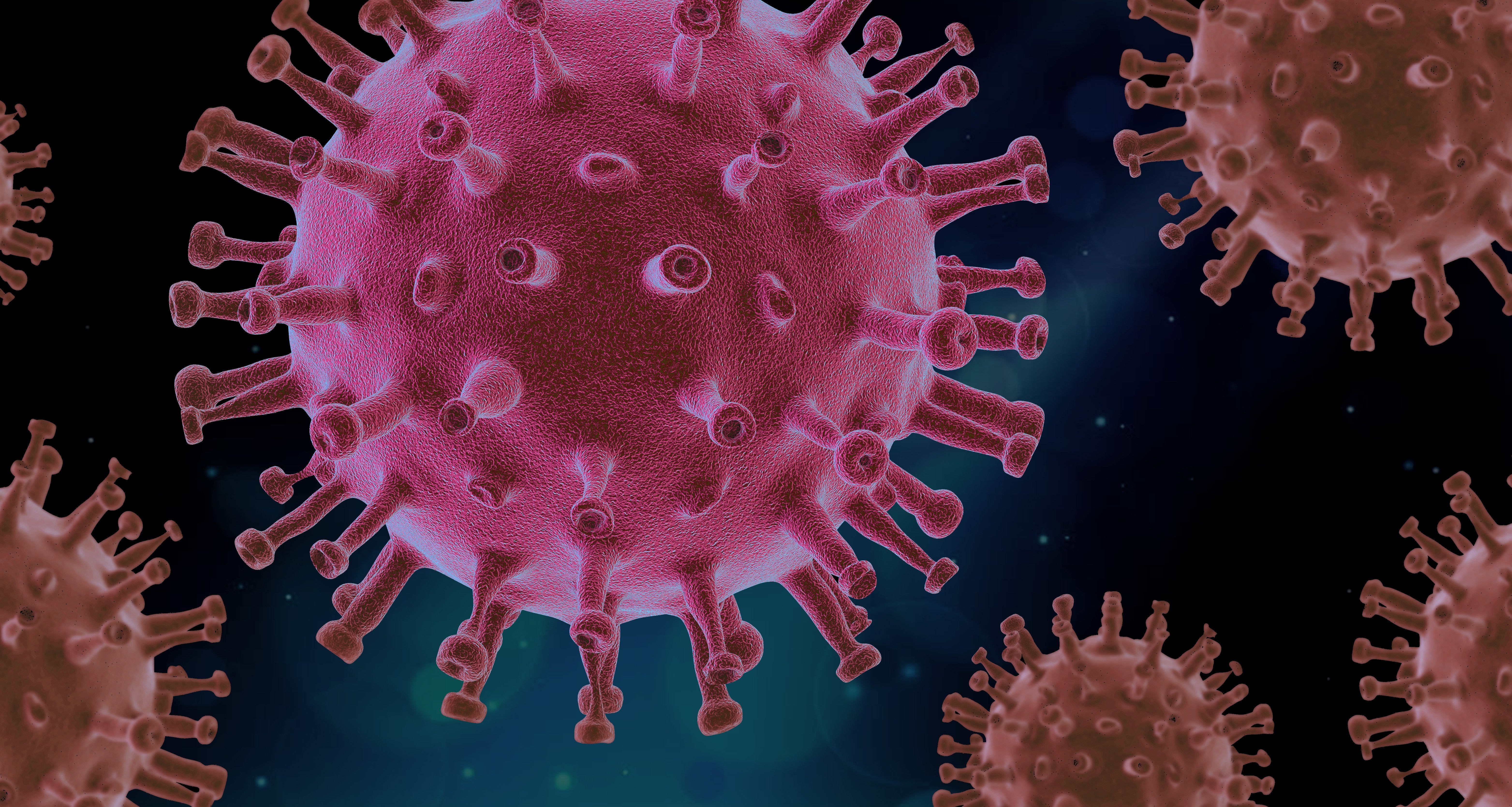 A graphic interpretation of the novel coronavirus, COVID-19 (stock).