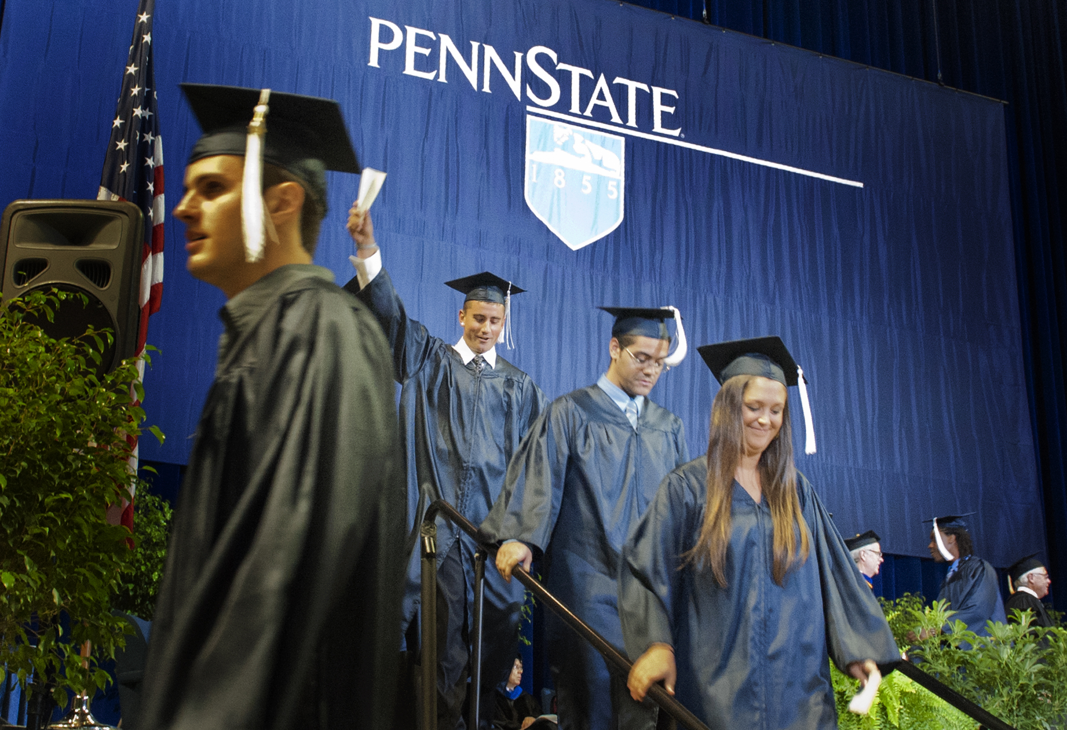 graduates exit the stage at BJC